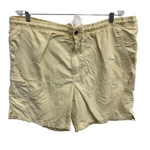 Tommy Bahama Mens Yellow Drawstring Nylon Shorts Size Large